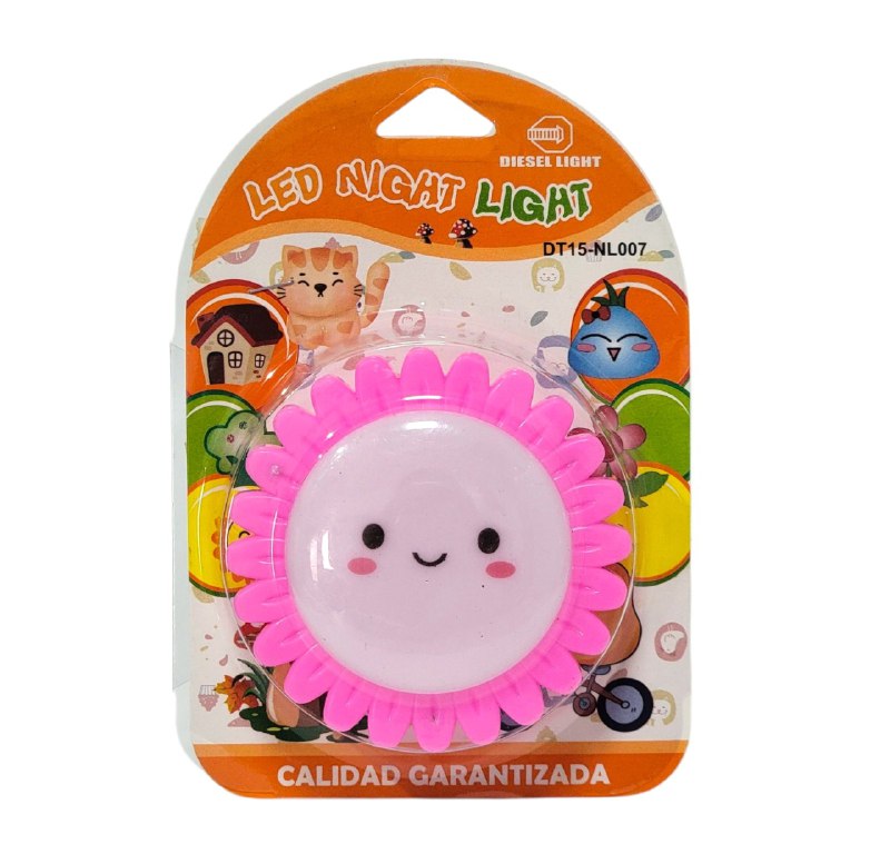 LUZ LED DE NOCHE, TEMATICA DE SOL PARA NIÑAS, ILUMINACION DE DORMITORIO 3 COLORES DIESEL