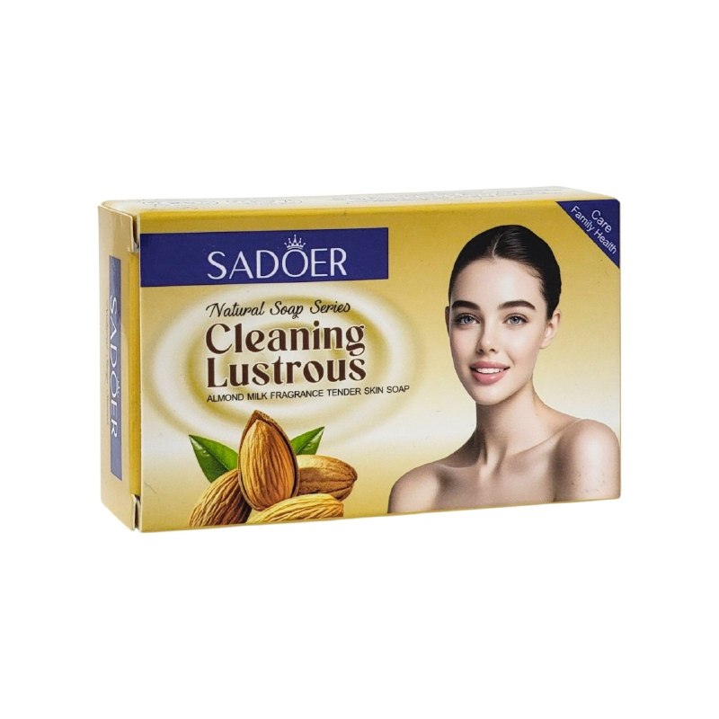JABON FACIAL EN BARRA DE EXTRACTO DE LECHE DE ALMENDRAS DEJA LA PIEL SUAVE Y LIMPIA SADOER 100G