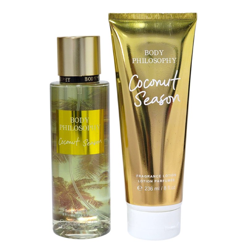 SET BODY PHILOSOPHY SPLASH Y CREMA COCONUT SEASON (M) (AROMA SIMILAR A VICTORIAS SECRET COCONUT PASSION)