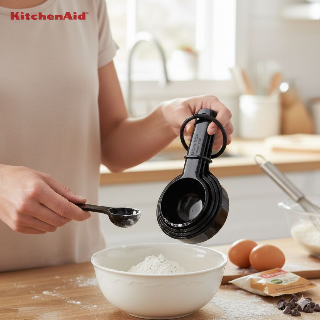 SET DE TAZAS Y CUCHARAS MEDIDORAS 9PCS KITCHENAID