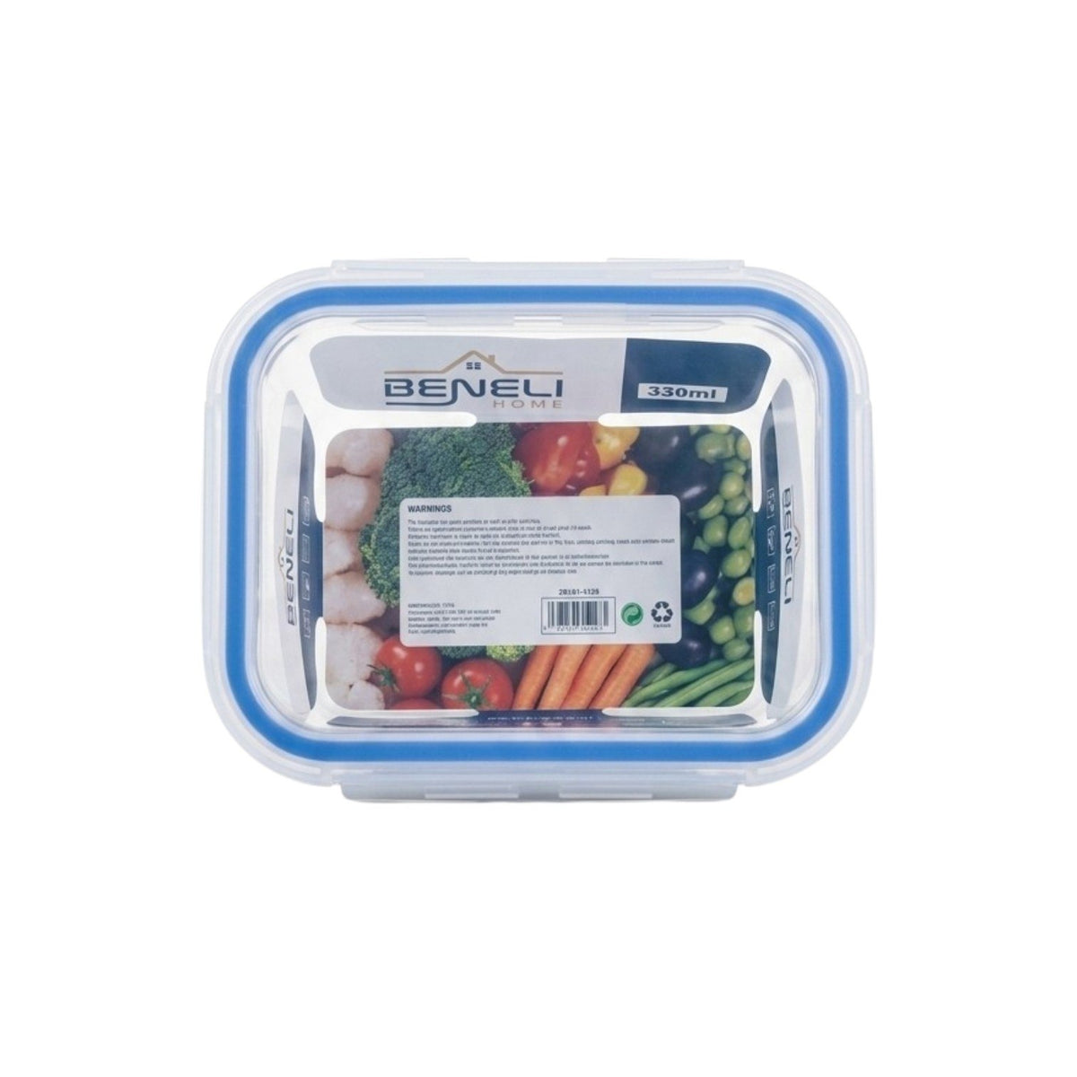 RECIPIENTE DE VIDRIO PARA ALMACENAR Y TRANSPORTAR COMIDAS DE FORMA PRÁCTICA Y SEGURA BENELI HOME 33OML