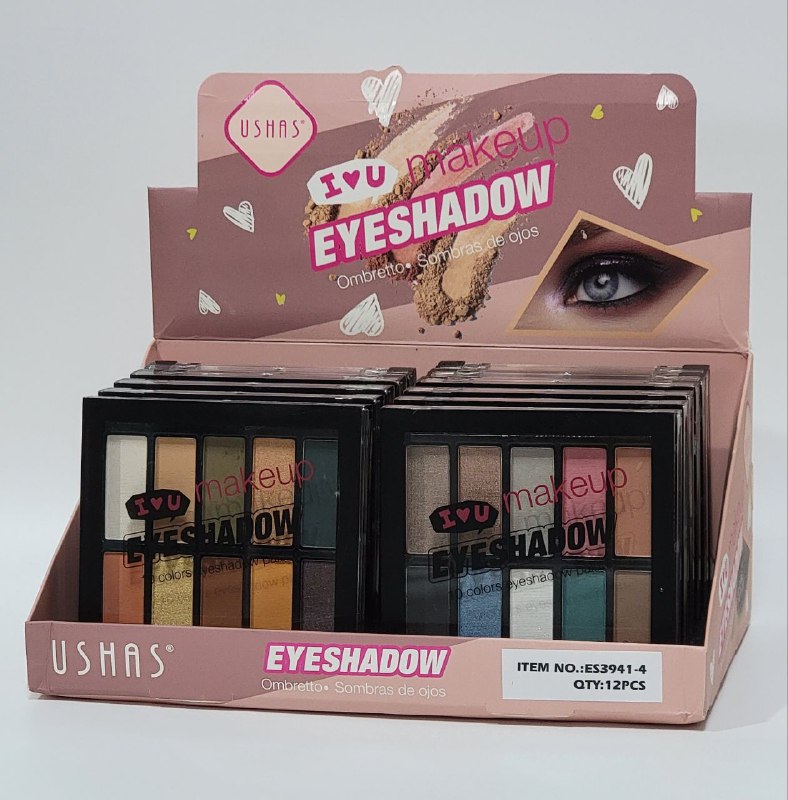SOMBRAS DE OJOS EN PALETA, 10 COLORES USHAS 12G
