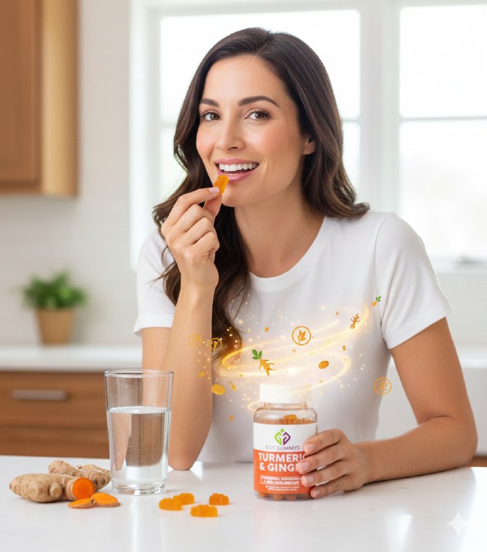 VITAMINAS EN GOMITAS DE CURCUMA Y JENGIBRE ANTIOXIDANTE Y ANTIINFLAMATORIOSABOR NARANJA GOT GUMMYS 60UND