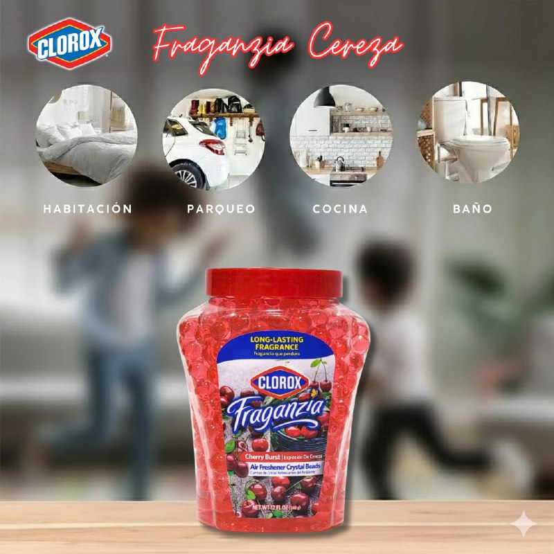 PERLAS AMBIENTADORAS AROMA A EXPLOSION DE CEREZA CLOROX 340G