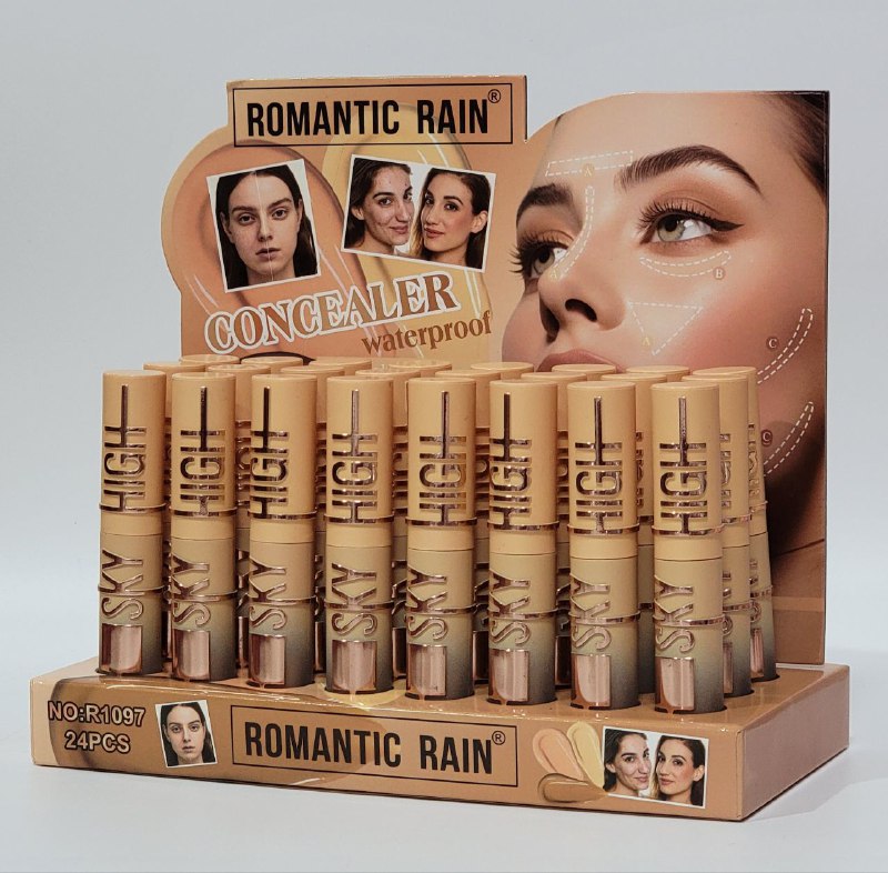 CORRECTOR LIQUIDO DE COBERTURA MODULABLE DE LARGA DURACION APRUEBA DE AGUA ROMANTIC RAIN (DUPE DE MAYBELLINE)