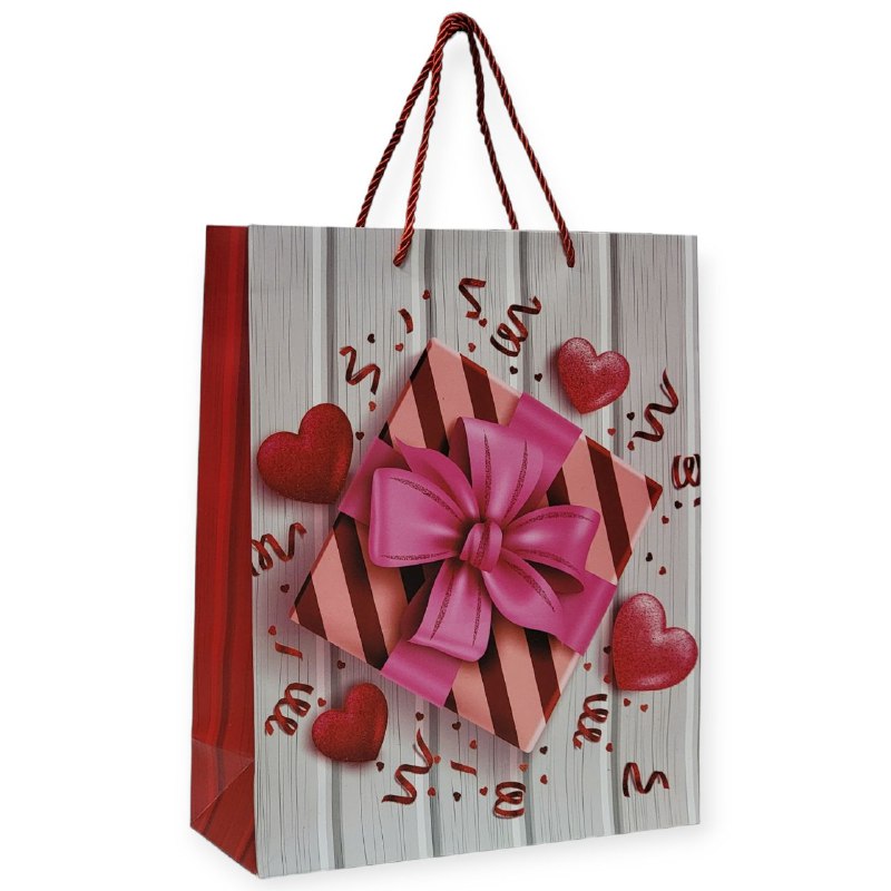 BOLSA DE REGALO GRANDE 30X12X41.5CMCM SAN VALENTIN