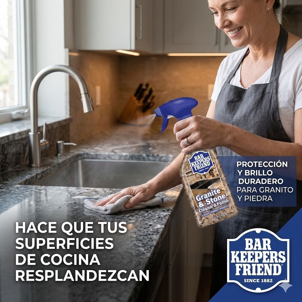 LIMPIADOR Y PULIDOR DE GRANITO Y PIEDRA BAR KEEPERS FRIEND 750ML
