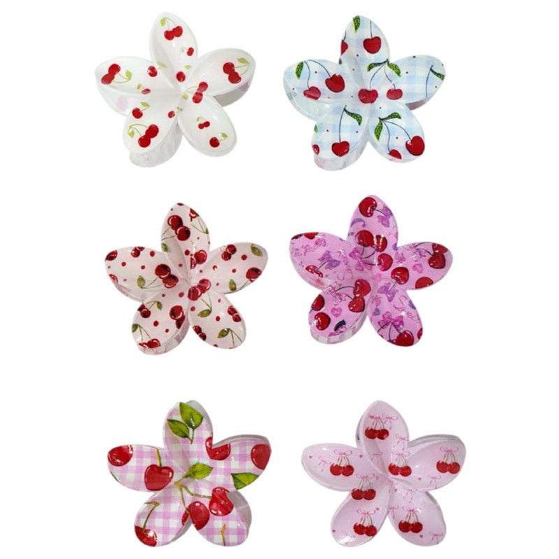 GANCHO PARA EL CABELLO DE FLOR, PINZAS FUERTES EN PAQUETE DE 12UND 7.5X7CM