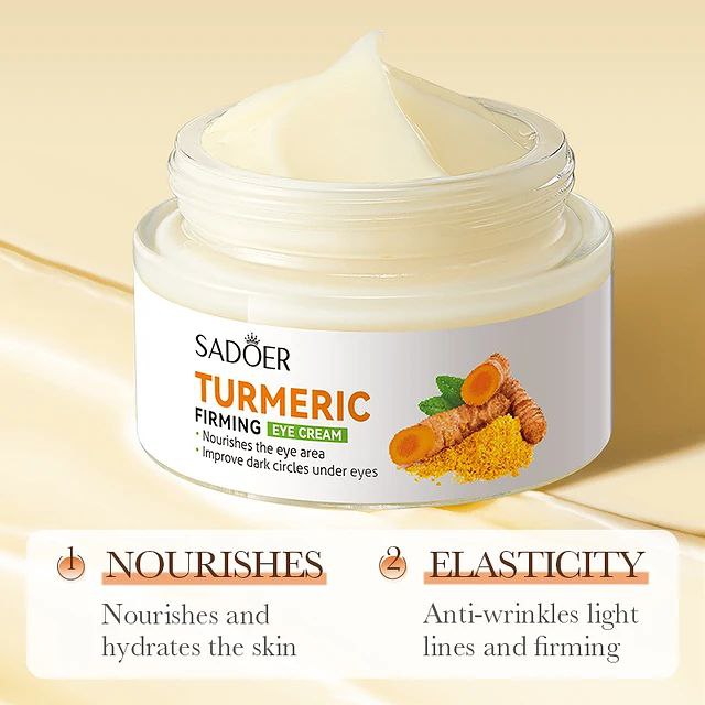 CREMA FACIAL PARA EL CONTORNO DE OJOS REVITALIZANTE Y ANTIEDAD CON EXTRACTO DE CURCUMA SADOER 20G