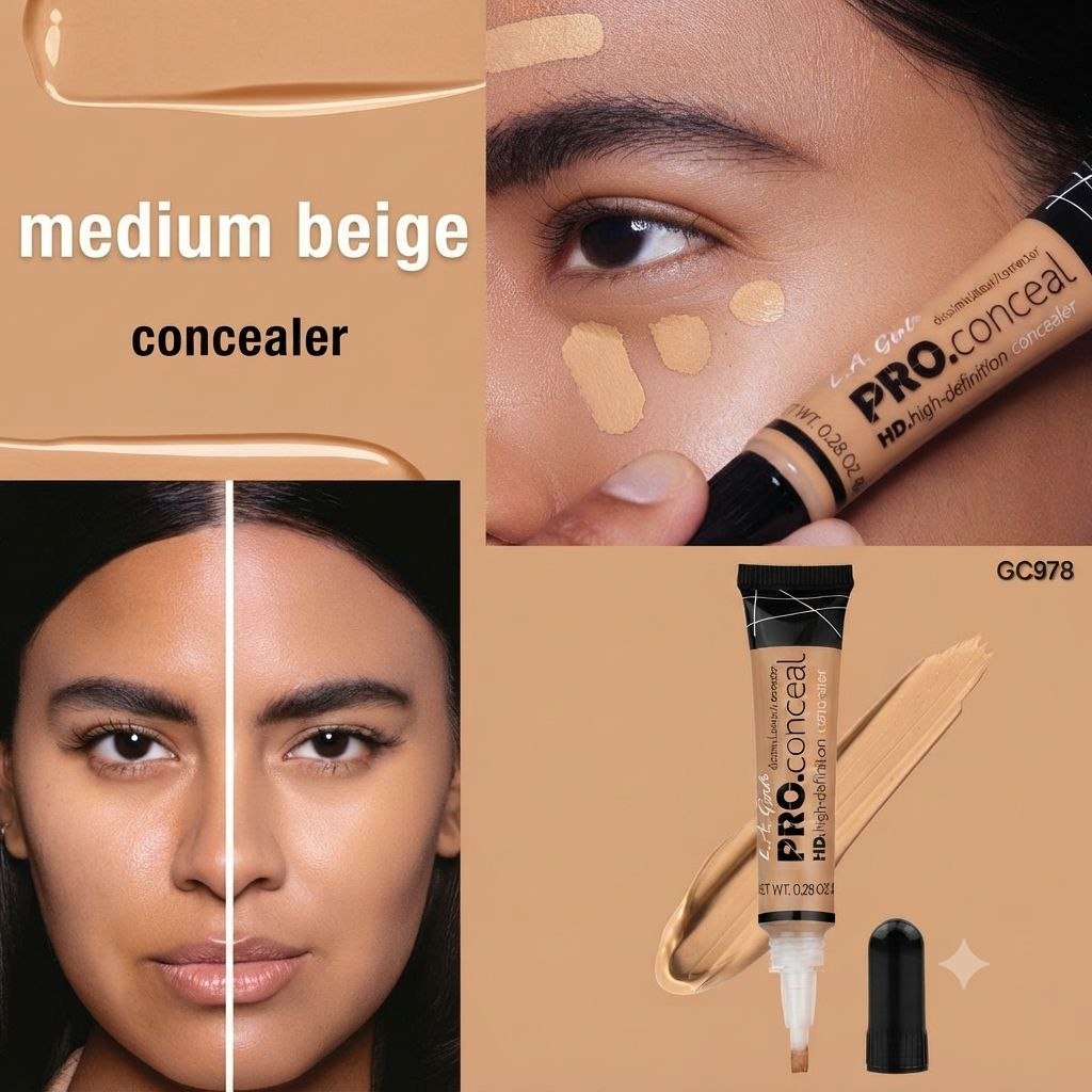 CORRECTOR LÍQUIDO TONO GC978 MEDIUM BEIGE PRO CONCEAL L.A. GIRL 8G