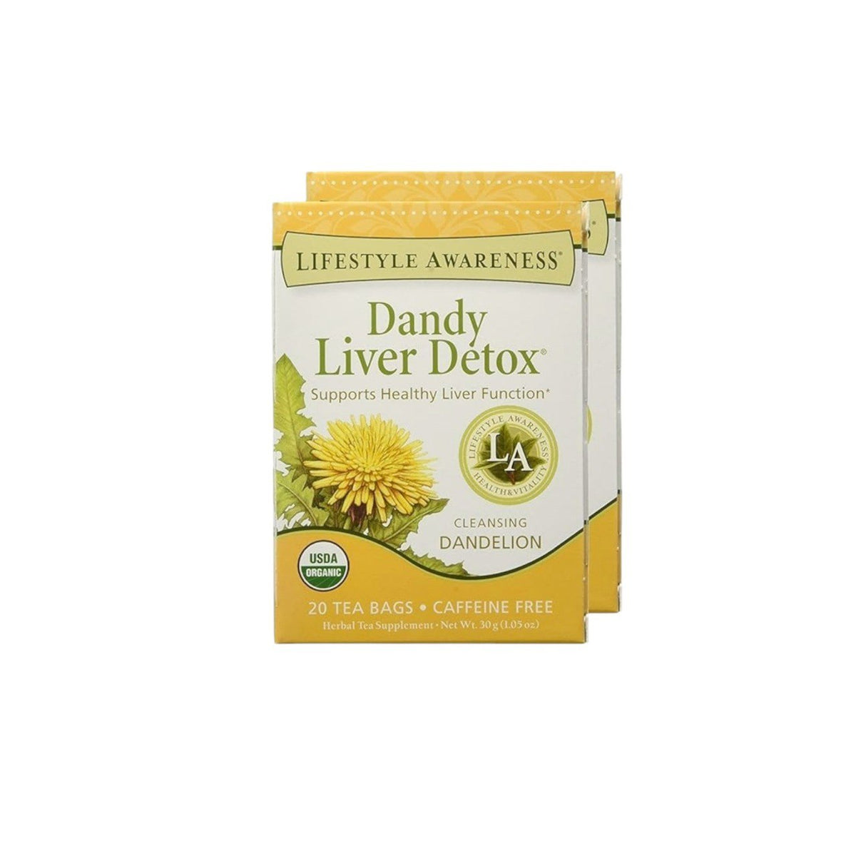 SUPLEMENTO HERBAL TÉ DE RAÍZ DE DIENTE DE LEÓN ORGÁNICA LIMPIA Y PROTEGE EL HÍGADO LIFESTYLE AWARENESS 20UND