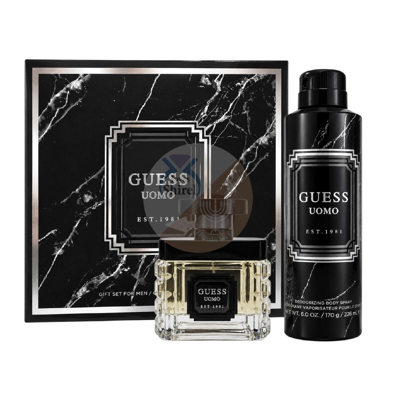 SET GUESS UOMO EDT 50ML SPRAY CORPORAL 226ML (H) `