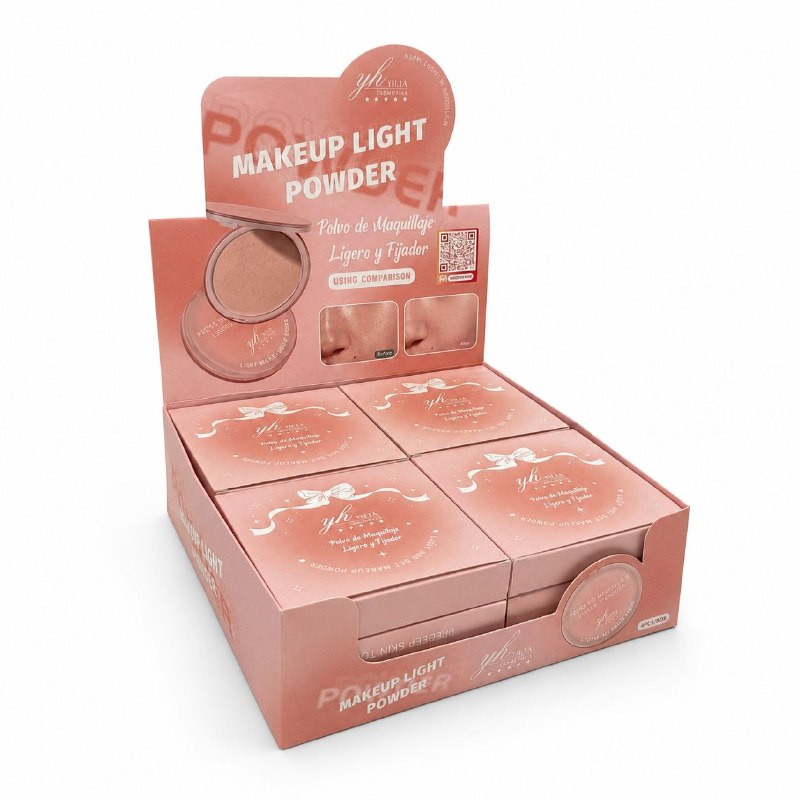 POLVO DE MAQUILLAJE COMPACTO PROFESIONAL SELLADOR Y MATIFICANTE YH BEJA COSMETICS 15G