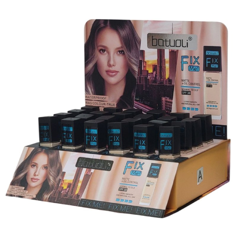 BASE LIQUIDA MATE CONTROL DE GRASA SPF30 CON SUERO HIDRATANTE PARA PIELES SENSIBLES BATUOLI 30G (DUPE DE MAYBELLINE)