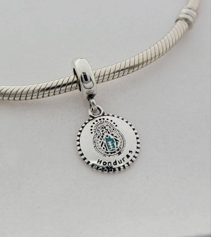 PCHARM4057$2 FORMA VIRGEN DE SUYAPA HONDURAS PANDORA PLATA 9.25
