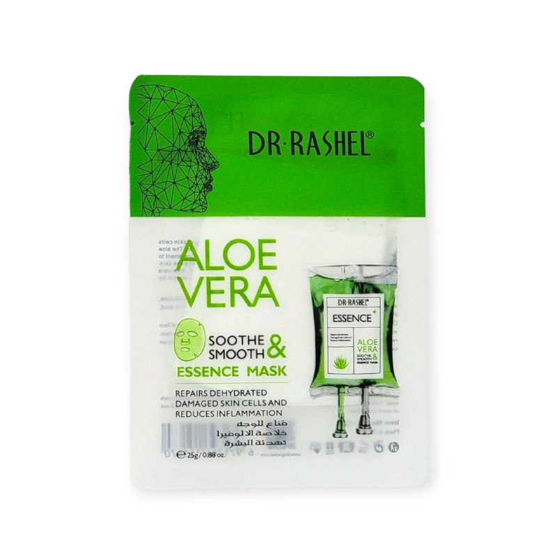 MASCARILLA FACIAL EN ESENCIA DE ALOE VERA, CALMA LA PIEL, REPARA LAS CELUILAS DAÑADAS, REDUCE LA INFLAMACION, FIRMEZA Y ASPECTO REVITALIZADO DR RASHEL 0.88OZ