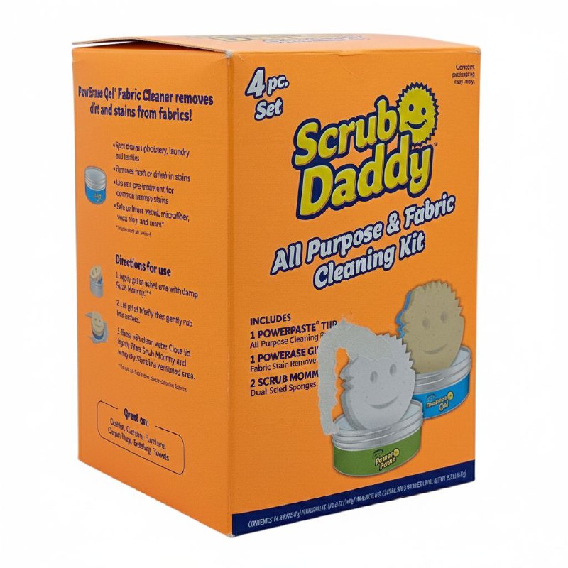 PASTE EN SET DE LIMPIEZA MULTIUSOS PARA TODO USO DE 4 PIEZAS A BASE DE ARCILLA NATURAL SCRUB DADDY 431G
