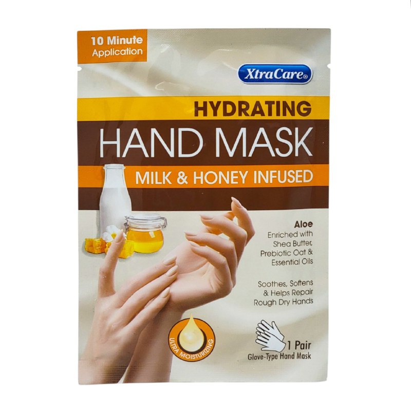 MASCARILA PARA MANOS HIDRATANTE DE EXTRACTO DE LECHE Y MIEL SUAVIZANTE XTRACARE 1 PAR