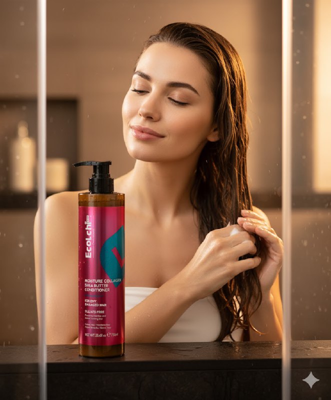 ACONDICIONADOR PARA EL CABELLO HIDRATANTE DE COLAGENO Y MANTECA DE KARITE 750ML ECOLCHI PRO
