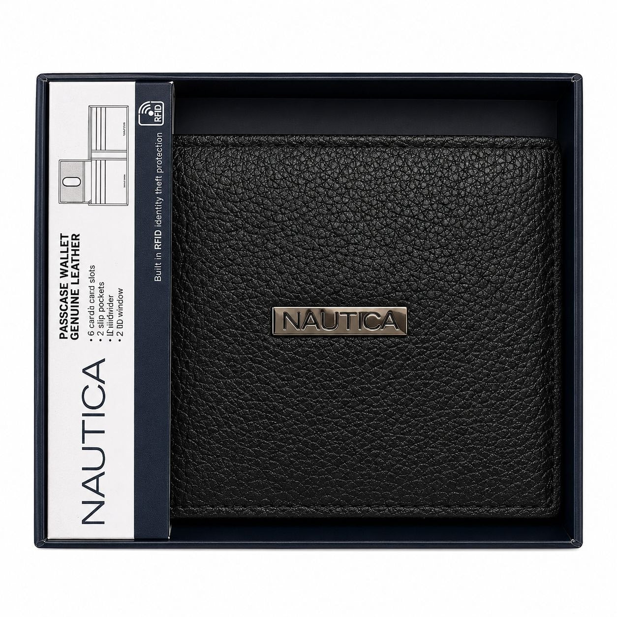 BILLETERA ORIGINAL NAUTICA CON PROTECCIÓN RFID