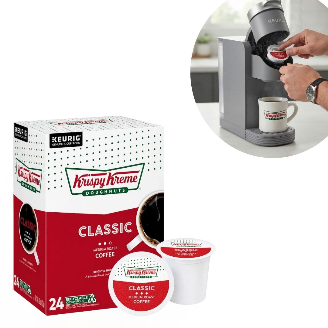 COMIDA CAFE TOSTADO MEDIO BRILLANTE Y SUAVE EN CAPSULAS KRISPY KREME 24UND