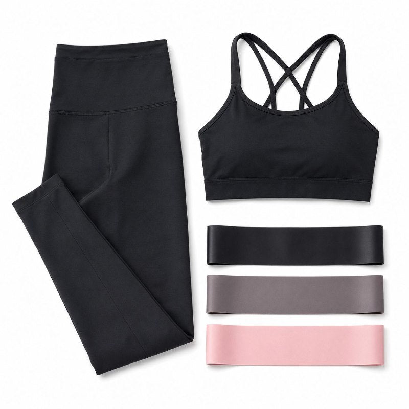 KIT DEPORTIVO FITNES PARA DAMA TALLA S BALANCE COLLECTION 5PCS