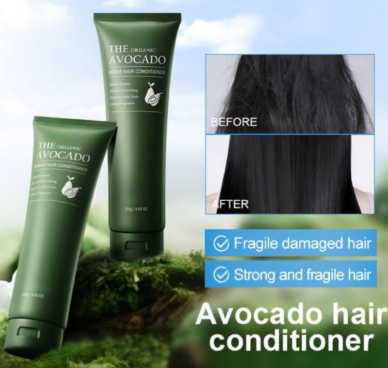ACONDICIONADOR PARA EL CABELLO DE AGUACATE, REPARADOR MILAGROSO, SUAVIZA Y NUTRE, MEJORA LAS PUNTAS SADOER THE ORGANIC AVOCADO 250G