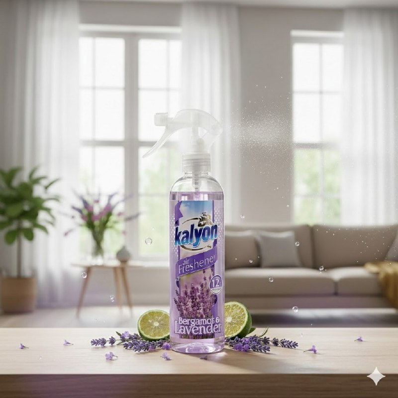 AMBIENTADOR AROMATIZANTE EN SPRAY DE BERGAMOTA Y LAVANDA KAYLON 400ML