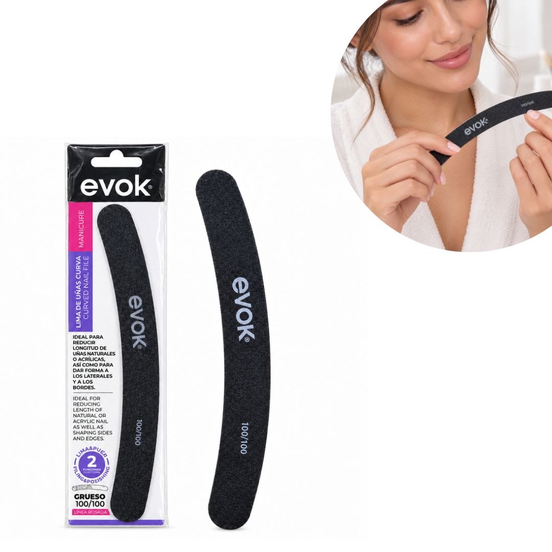 LIMA DE UÑAS CURVA DE GRANO 100/100 EVOK