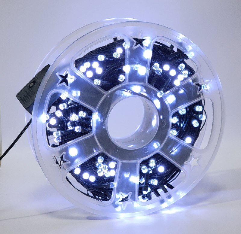 LUCES DECORATIVAS NAVIDEÑAS PARA INTERIORES O EXTERIORES 50MTS DE LUZ BLANCA 23.5X7X23.5CM