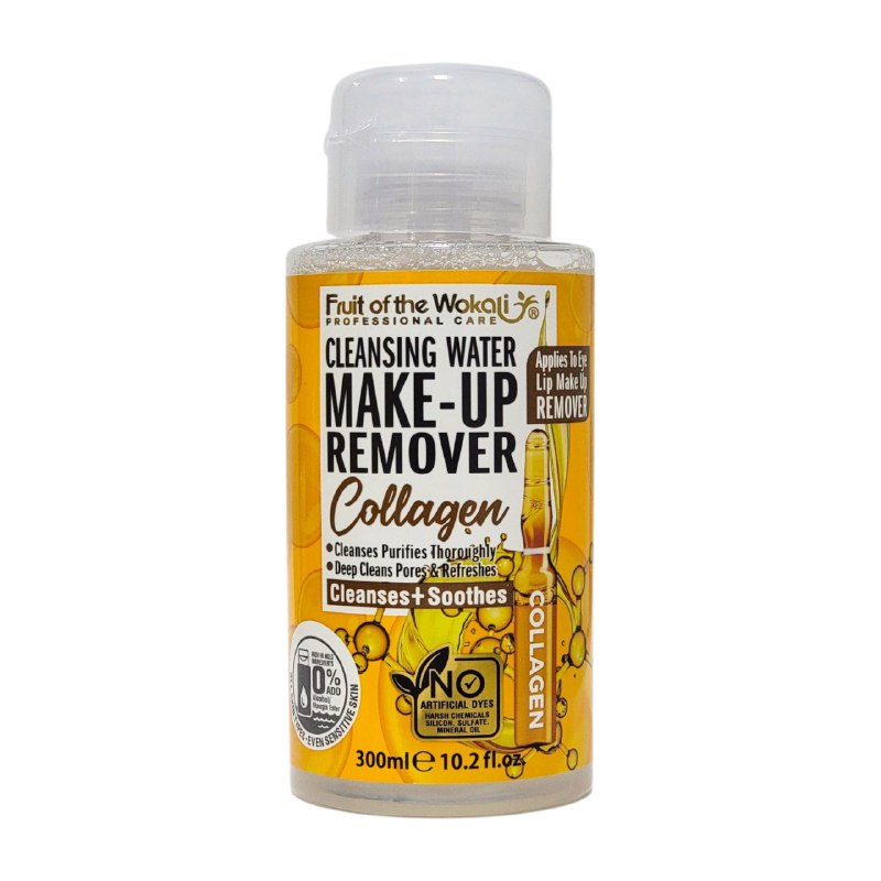 AGUA MICELAR DESMAQUILLANTE DE COLAGENO LIMPIA Y PURIFICA LA PIEL FRUIT OF THE WOKALI 300ML