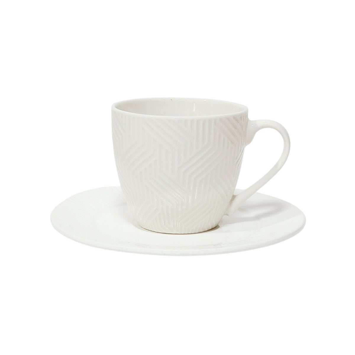 JUEGO DE TAZAS Y PLATILLOS DE PORCELANA RESISTENTE 12PCS