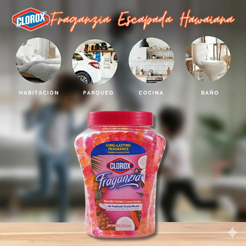 PERLAS AMBIENTADORAS AROMA ESCAPADA HAWAIANA CLOROX 340G