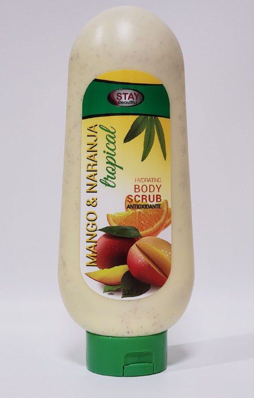 CREMA CORPORAL EXFOLIANTE CON EXTRACTO DE MANGO Y NARANJA STAY BEAUTIFUL 532ML