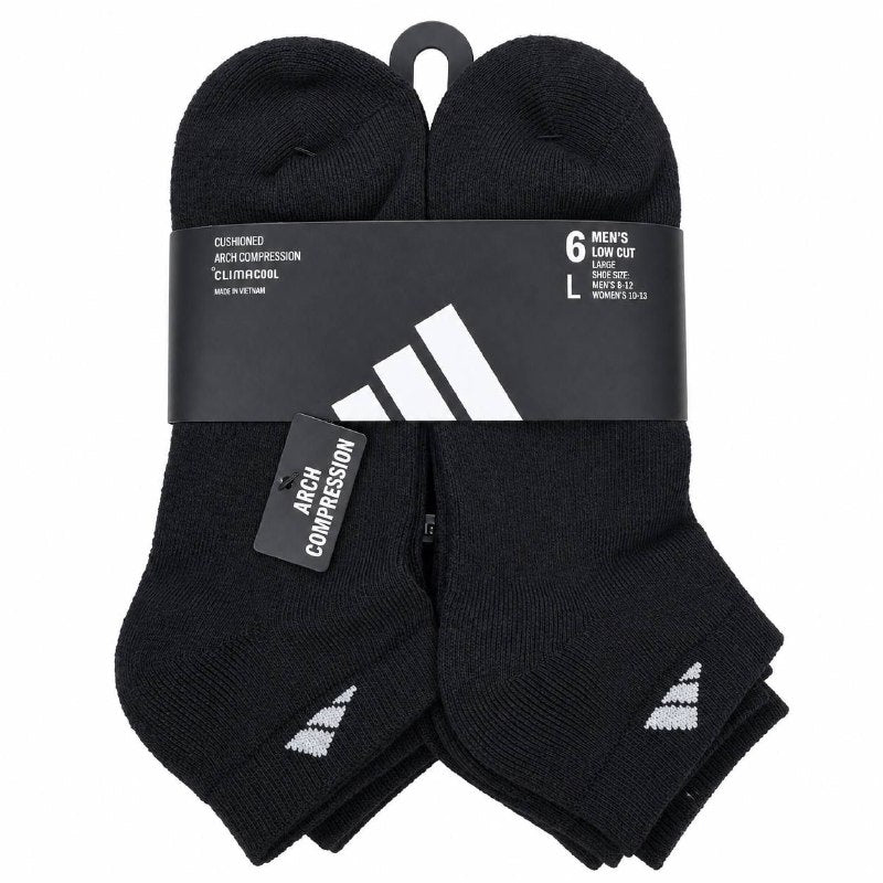 CALCETA TOBILLERA ADIDAS ORIGINAL 6 PARES TALLA HOMBRE: 8-12 TALLLA MUJER 10-13