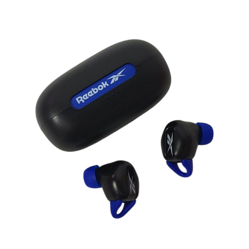 AUDIFONOS AURICULARES INALAMBRICOS DEPORTIVOS, BATERIA 7H, 3 CARGAS ADICIONALES EN ESTUCHE, AJUSTE DEPORTIVO, CONTROL TACTIL REEBOK