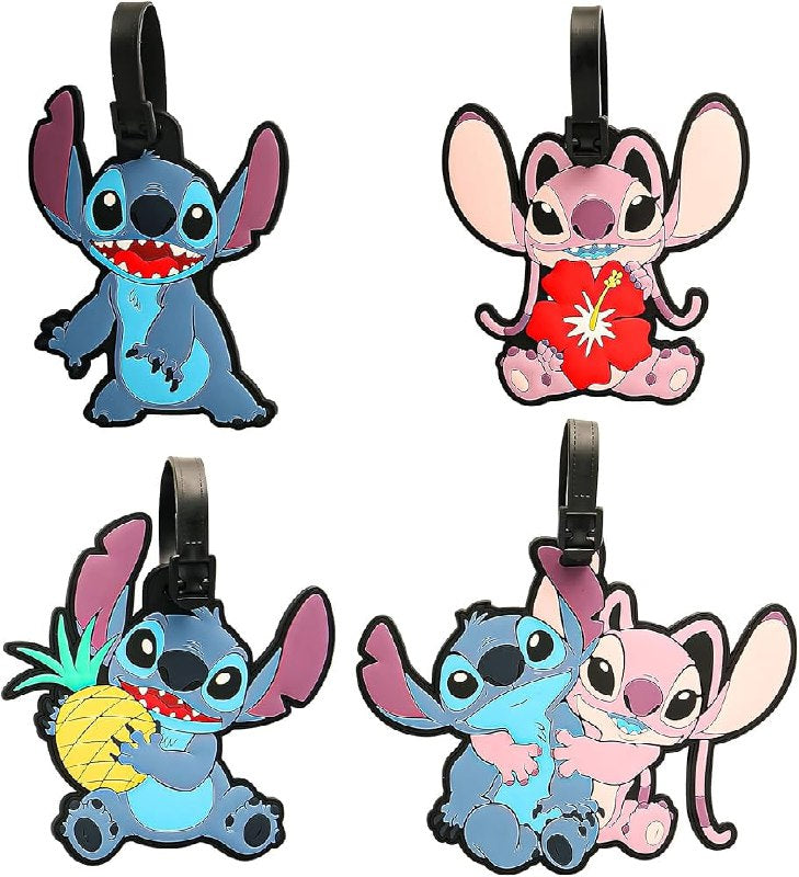 SET DE ETIQUETAS PARA MALETA DE VIAJE DE STITCH 4PCS DISNEY