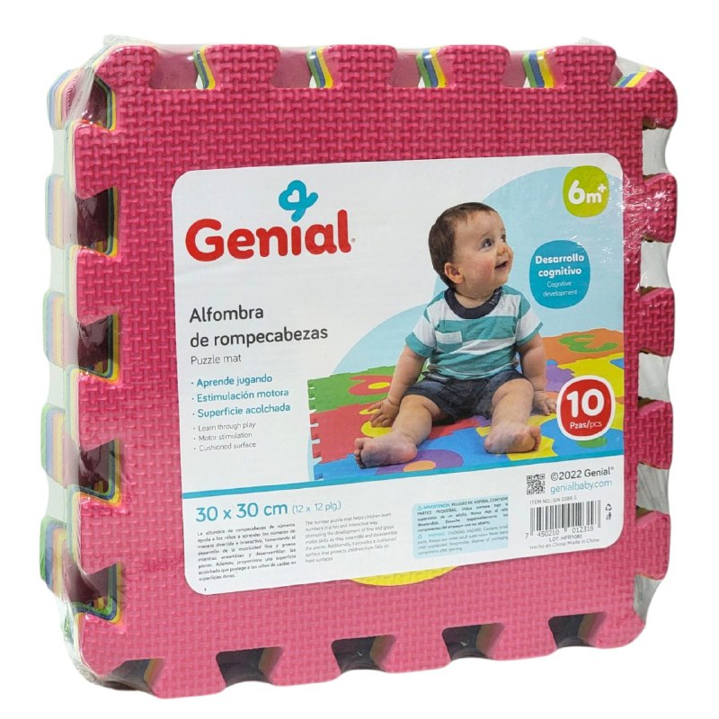 ALFOMBRA ROMPECABEZAS PARA NIÑOS DE 10 PIEZAS 30X30CM, APRENDEN JUGANDO Y DESARROLLAN COGNITIVAMENTE GENIAL