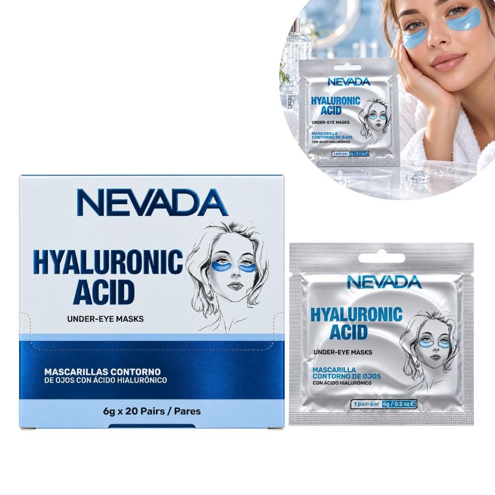 PARCHES DE OJOS HIDRATANTES CON ACIDO HIALURONICO Y EXTRACTO DE ALGAS MARINAS NEVADA 6G