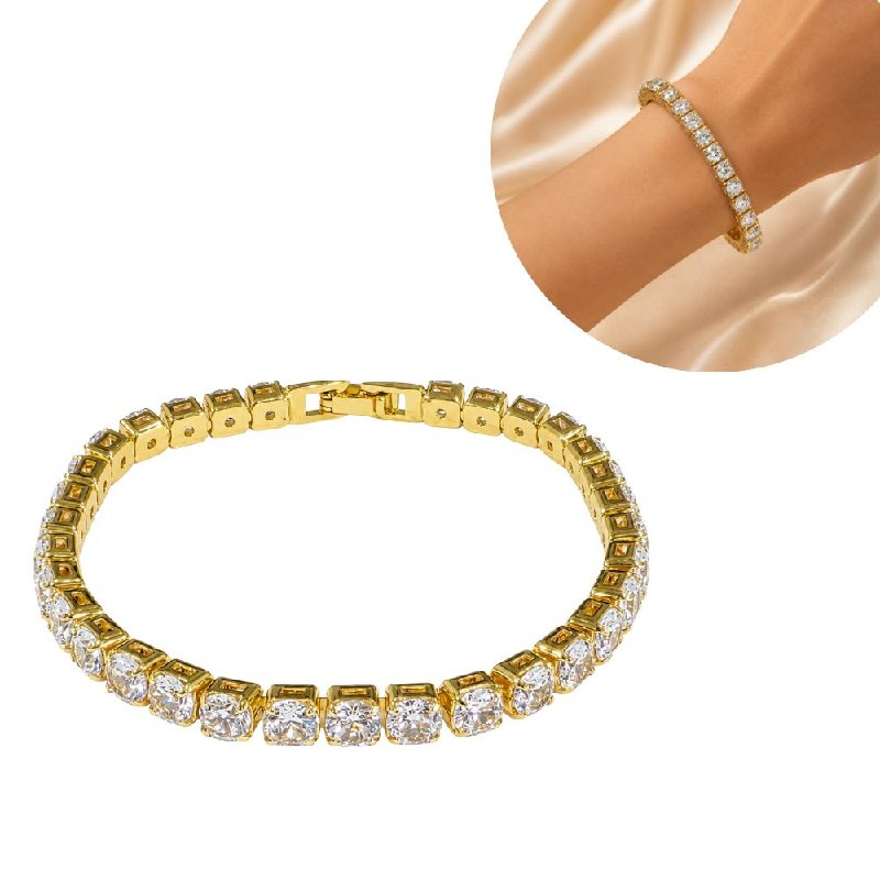 PULSERA DE ENCHAPE PARA DAMA 19CM (DUPE DE SWAROVSKI)