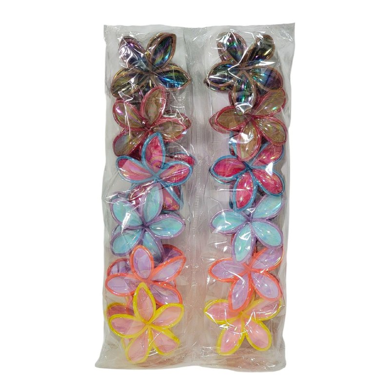 GANCHO PARA EL CABELLO DE PINZA DE FLOR HAWAIANA, PINZAS DE SUJECION FUERTE, ACCESORIO PARA EL CABELLO 8CM, PAQUETE 12UND