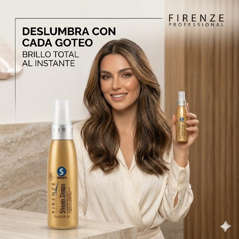 ACEITE GOTAS PARA EL PELO DE BRILLO INTENSO Y ANTI FRIZZ FIRENZE 73ML