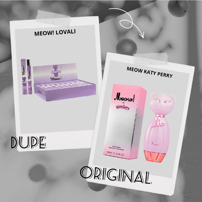 PERFUME EN TUBO PARA MUJER LOVALI MEOW EDP 35ML (M) (AROMA SIMILAR KATY PERRY MEOW)