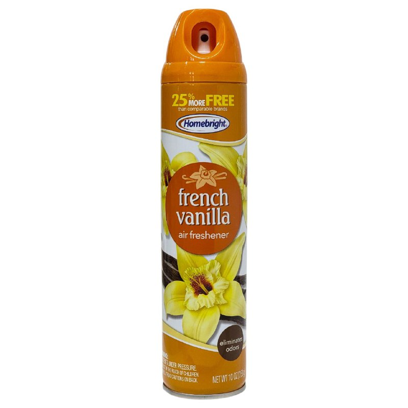 AMBIENTADOR AROMATIZANTE EN SPRAY DE VAINILLA HOMEBRIGHT 283G