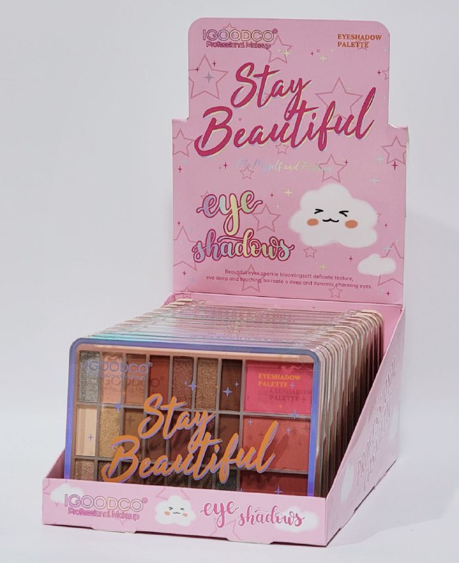 SOMBRA DE OJOS EN PALETA INCLUYE 21 SOMBRAS Y 3 RUBORES IGOODCO STAY BEAUTIFUL