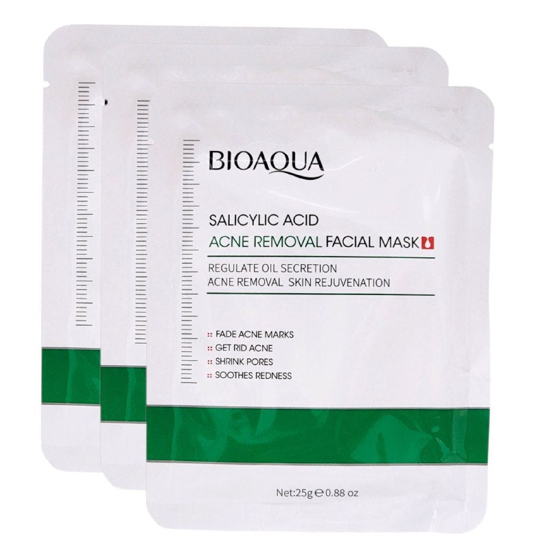 MASCARILLA FACIAL DE TELA CARA CONTROL DE GRASA CON ACIDO SALICILICO BIOAQUA 25G