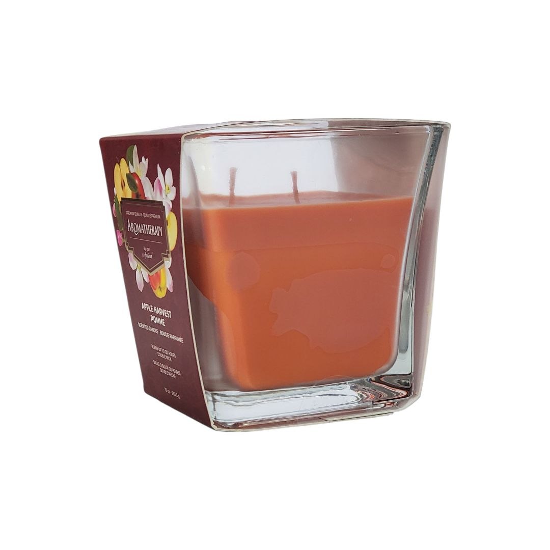 VELA AROMATICA DE DOBLE MECHA AROMA A COSECHA DE MANZANA AROMATHERAPY AIRFUSION 283.5G
