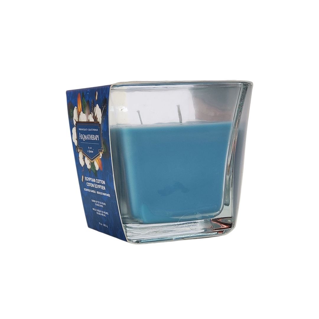 VELA AROMATICA DE DOBLE MECHA AROMA A ALGODON EGIPCIO AROMATHERAPY AIRFUSION 283.5G