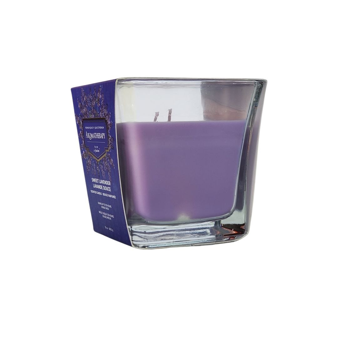 VELA AROMATICA DE DOBLE MECHA AROMA A LAVANDA DULCE AROMATHERAPY AIRFUSION 283.5G