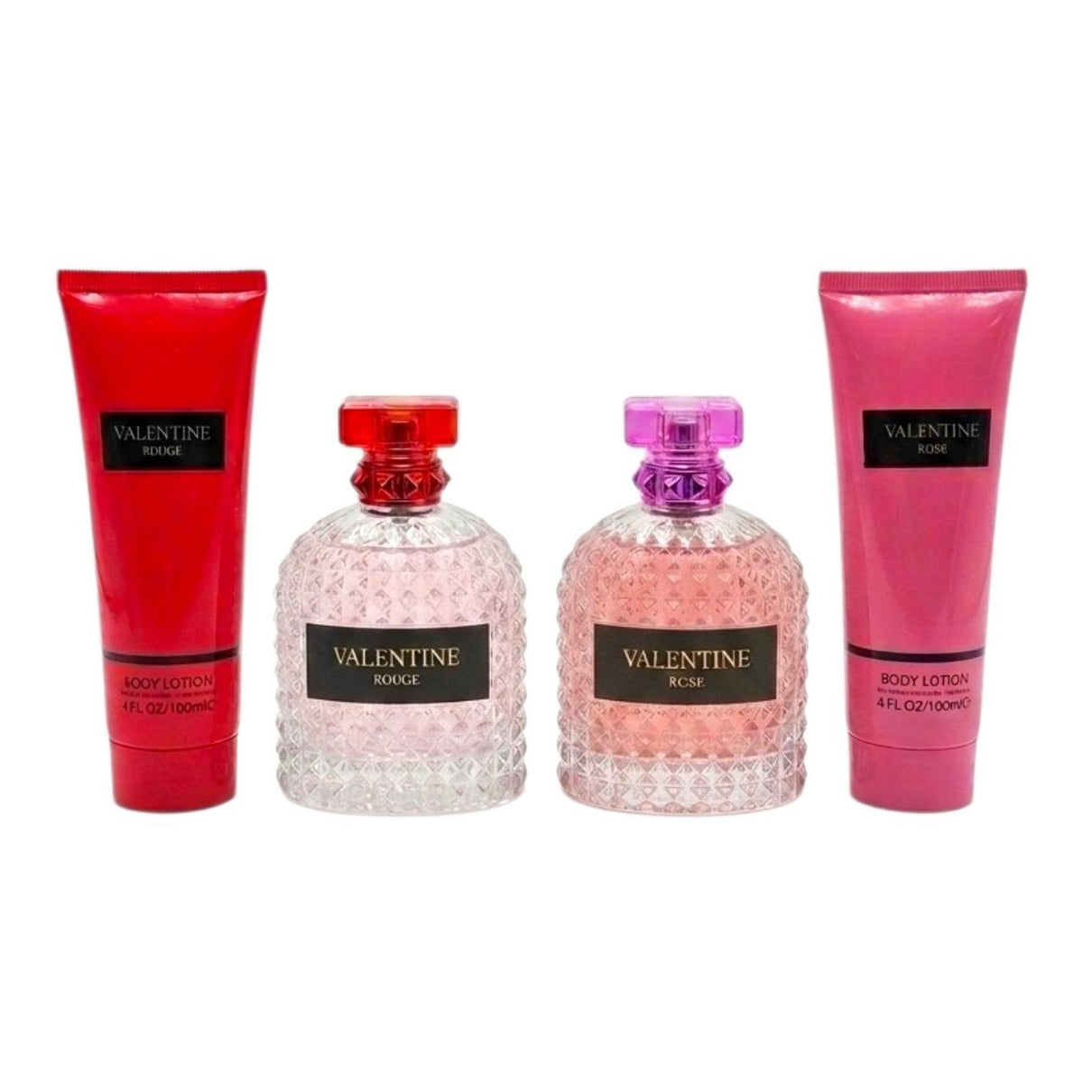 SET ROUGE VALENTINE Y ROSE VALENTINA ED 100MLX2 CREMA CORPORAL 120MLX2 (M)